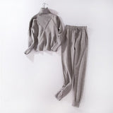 Otoño invierno Chándal de punto Sudaderas de cuello alto Traje casual Ropa de mujer Conjunto de 2 piezas Pantalón de punto Traje deportivo Mujer