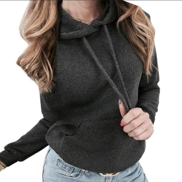 2018 Otoño Chándal Manga larga Espesar Sudaderas con capucha Conjunto de 2 piezas Traje deportivo casual Conjunto de chándal para mujer