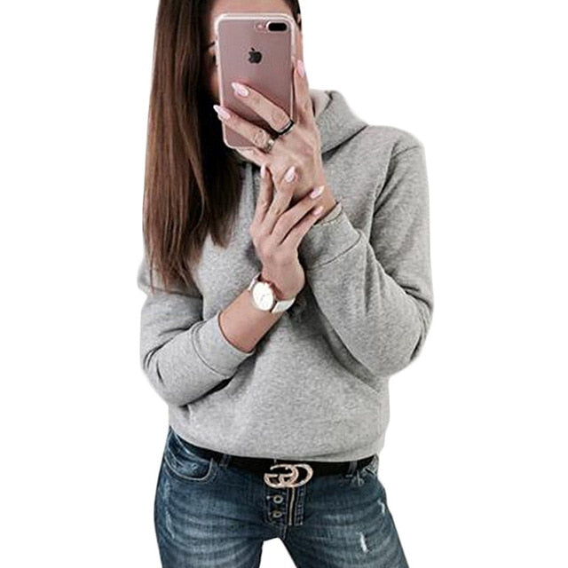 2018 Otoño Chándal Manga larga Espesar Sudaderas con capucha Conjunto de 2 piezas Traje deportivo casual Conjunto de chándal para mujer